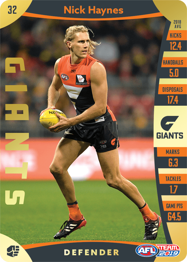 Nick Haynes, Gold, 2019 Teamcoach AFL