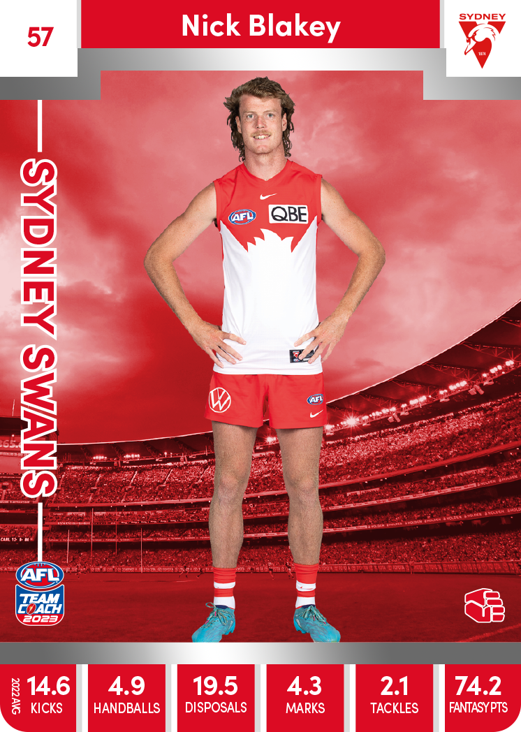 Nick Blakey, 57, Silver Parallel, 2023 Teamcoach AFL