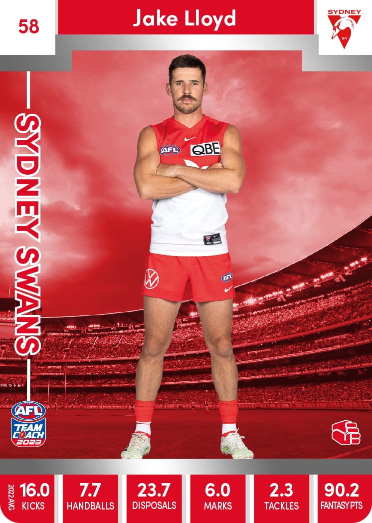 Jake Lloyd, 58, Silver Parallel, 2023 Teamcoach AFL