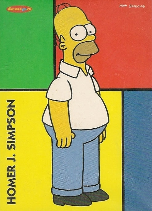Simpsons Down Under, 100 Card Base Set, 1996 Tempo
