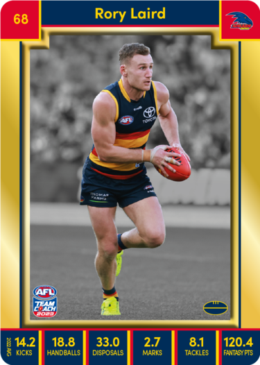 Rory Laird, 68, Gold Parallel, 2023 Teamcoach AFL