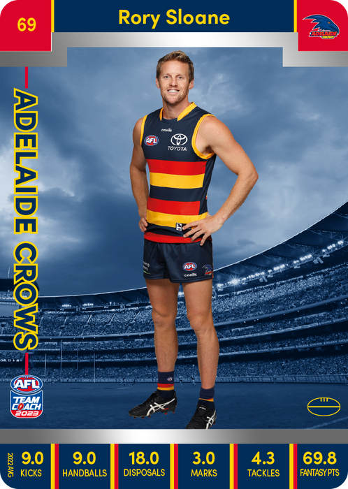 Rory Sloane, 69, Silver Parallel, 2023 Teamcoach AFL