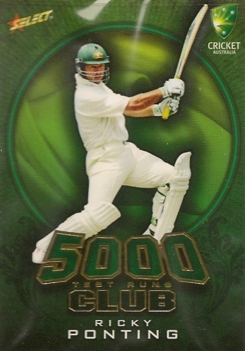 Ricky Ponting, 5000 Test Run Club, 2009-10 Select Cricket