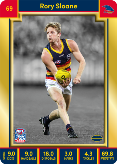 Rory Sloane, 69, Gold Parallel, 2023 Teamcoach AFL