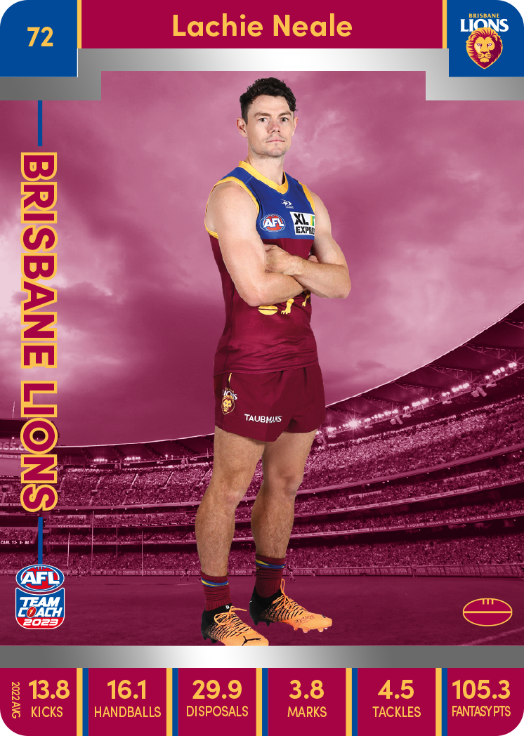 Lachie Neale, 72, Silver Parallel, 2023 Teamcoach AFL