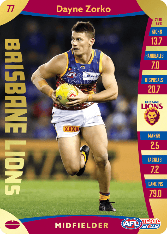 Dayne Zorko, Gold, 2019 Teamcoach AFL