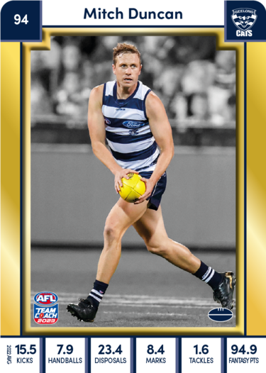 Mitch Duncan, 94, Gold Parallel, 2023 Teamcoach AFL