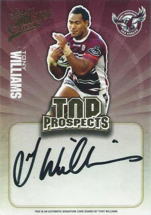 Tony Williams, Top Prospects Signature, 2009 Select NRL Classic