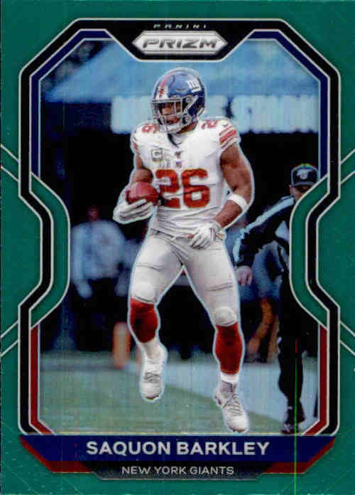Saquon Barkley, Green Prizm, 2020 Panini Prizm Football NFL