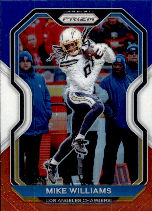 Mike Williams, Red White Blue Prizm, 2020 Panini Prizm Football NFL