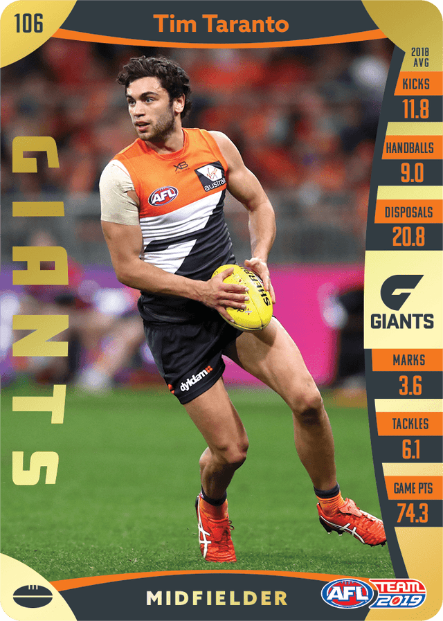 Tim Taranto, Gold, 2019 Teamcoach AFL