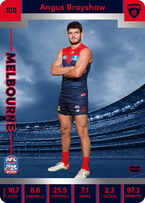 Angus Brayshaw, 108, Silver Parallel, 2023 Teamcoach AFL