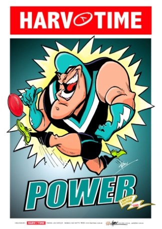 Port Adelaide Power, Mascot Harv Time Poster