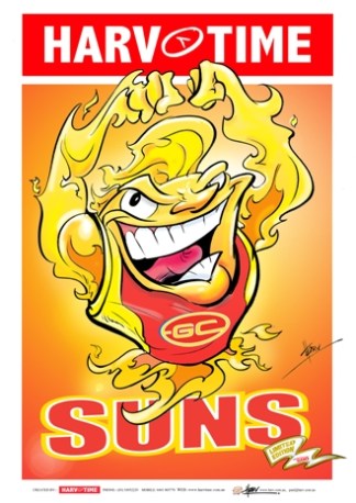 Gold Coast Suns, Mascot Harv Time Poster