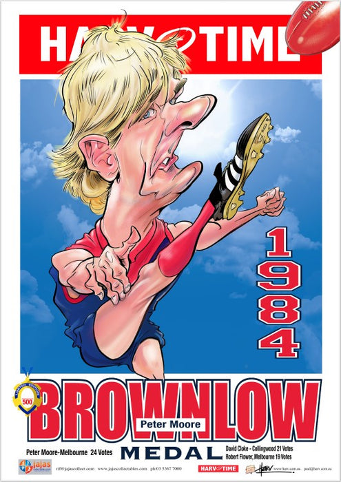 Peter Moore, 1984 Brownlow Harv Time Poster