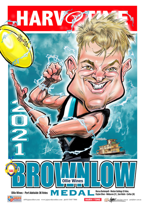 Ollie Wines, 2021 Brownlow Harv Time Poster
