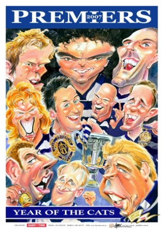 Geelong Cats, 2007 Premiers Players, Harv Time Poster