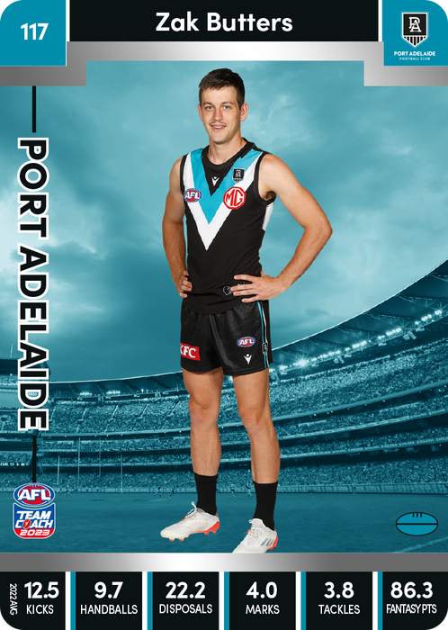 Zak Butters, 117, Silver Parallel, 2023 Teamcoach AFL
