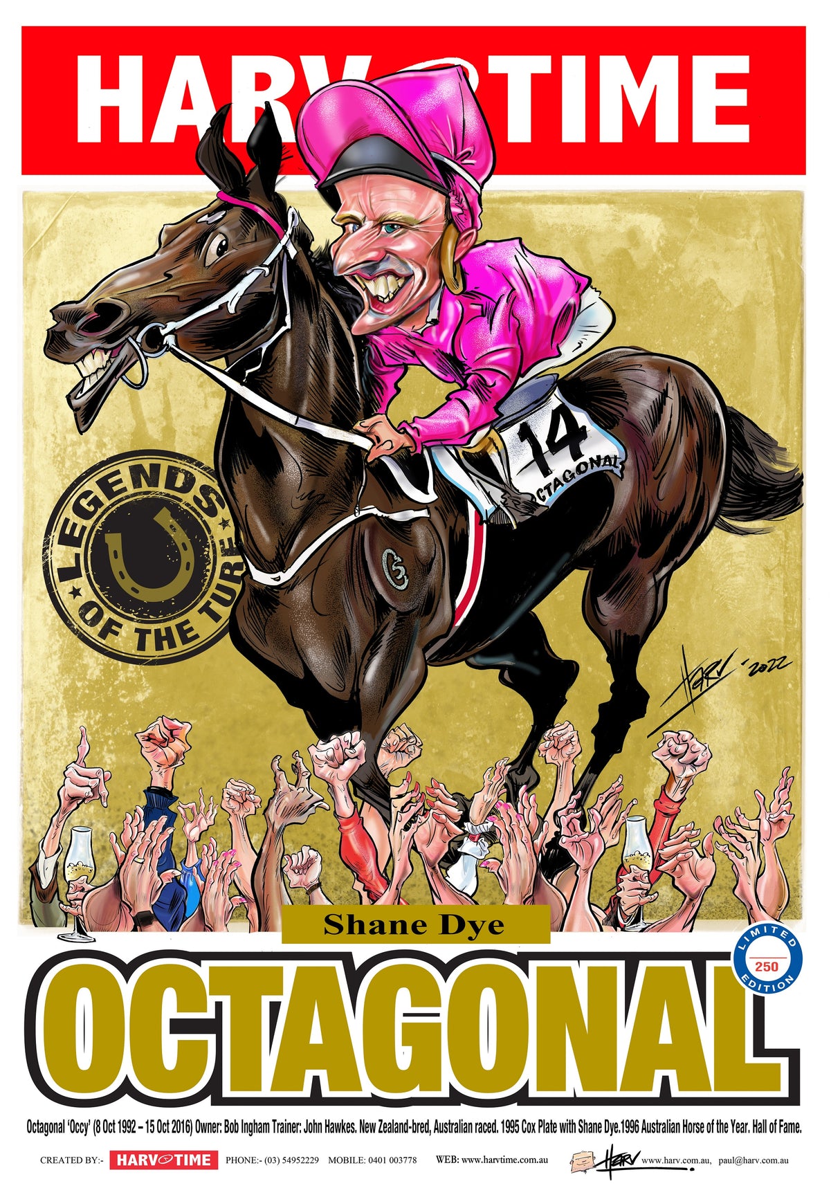 Octagonal, Legends of the Turf, Harv Time Poster