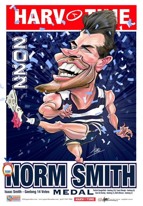 Isaac Smith, 2022 Norm Smith Medal Harv Time Poster
