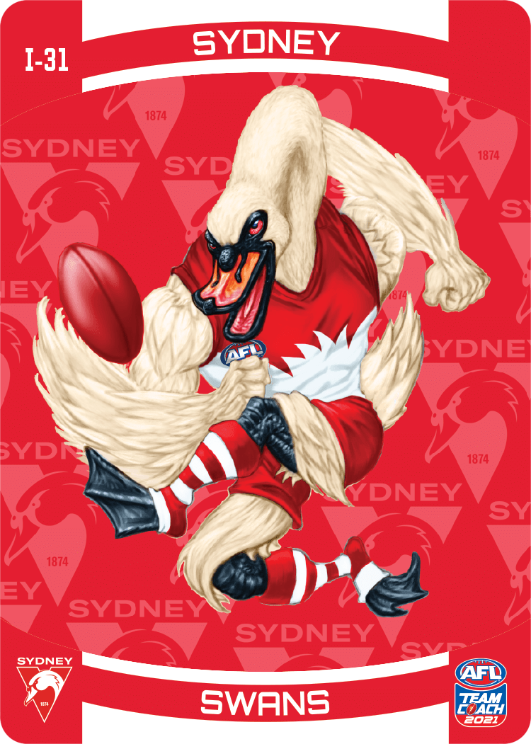 Sydney Swans Mascot, 3D Icons, 2021 Teamcoach AFL