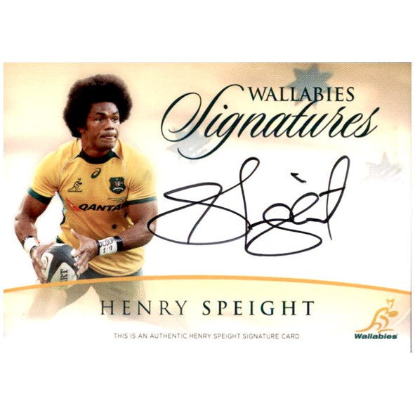 Henry Speight, Wallabies Signatures, 2016 Tap'n'Play ARU Rugby Union