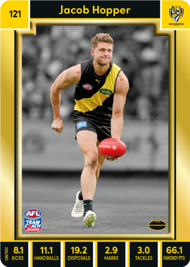 Jacob Hopper, 121, Gold Parallel, 2023 Teamcoach AFL