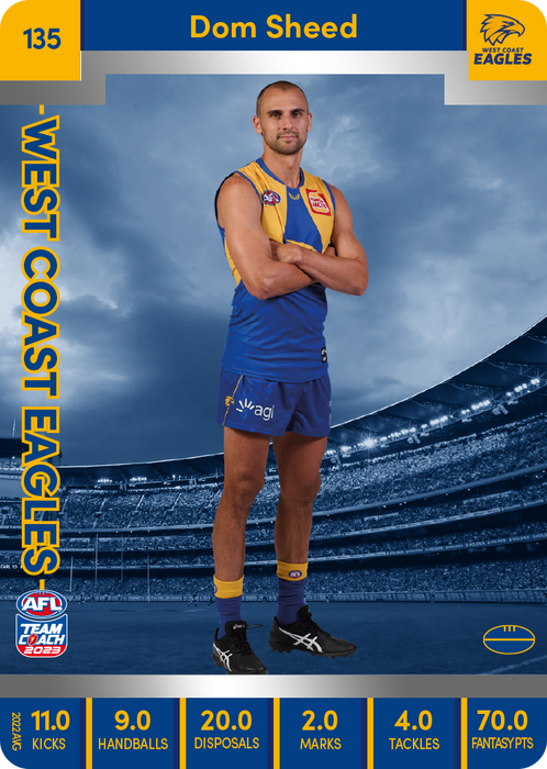 Dom Sheed, 135, Silver Parallel, 2023 Teamcoach AFL