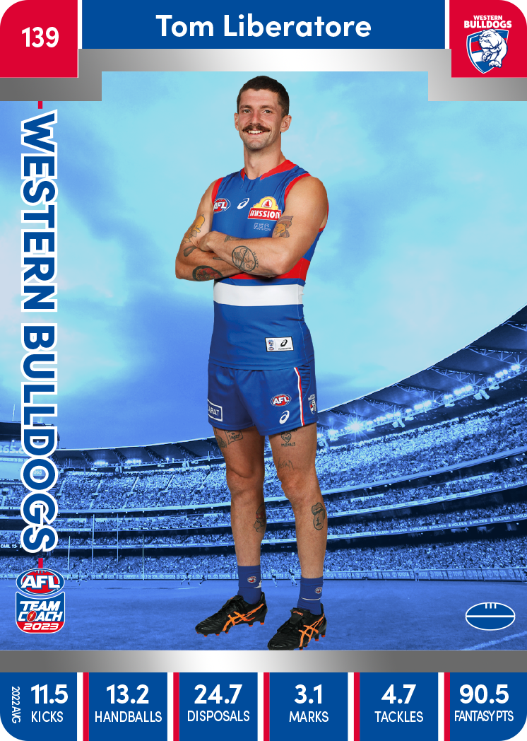 Tom Liberatore, 139, Silver Parallel, 2023 Teamcoach AFL