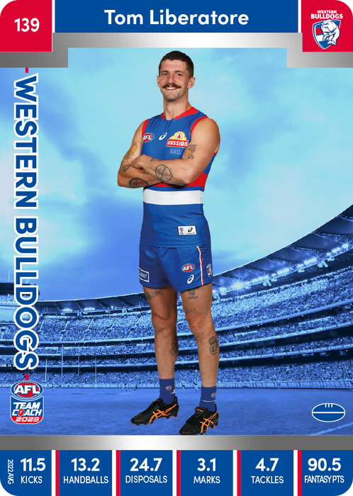 Tom Liberatore, 139, Silver Parallel, 2023 Teamcoach AFL