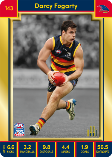 Darcy Fogarty, 143, Gold Parallel, 2023 Teamcoach AFL