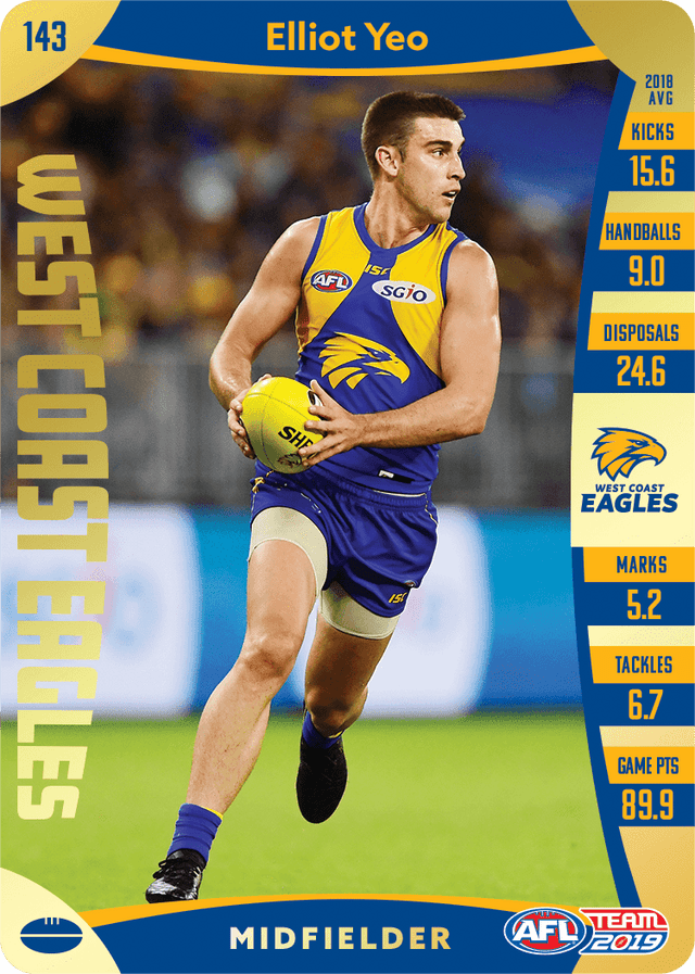 Elliot Yeo, Gold, 2019 Teamcoach AFL