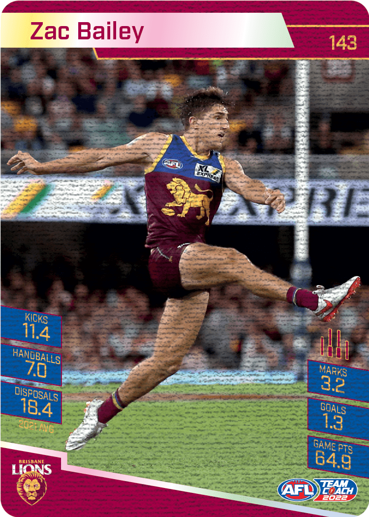 Zac Bailey, Canvas, 2022 Teamcoach AFL