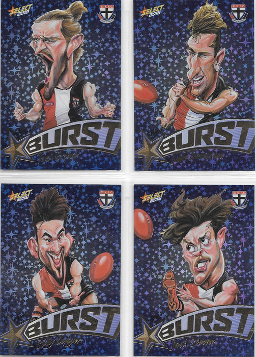 2016 Select Footy Stars Blue Starburst, St Kilda Saints Team Set