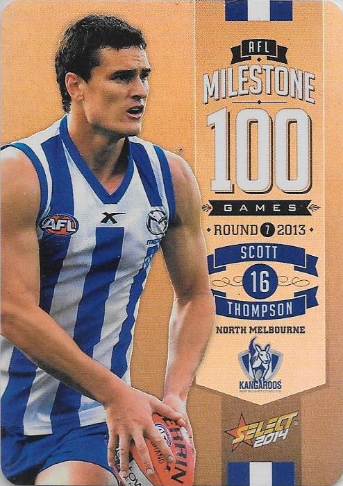 Scott Thompson, 100 Game Milestone, 2014 Select AFL Champions
