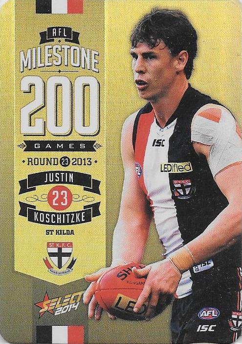 Justin Koschitzke, 200 Game Milestone, 2014 Select AFL Champions