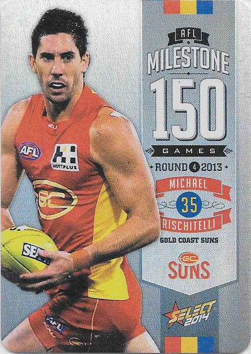 Michael Rischitelli, 150 Game Milestone, 2014 Select AFL Champions