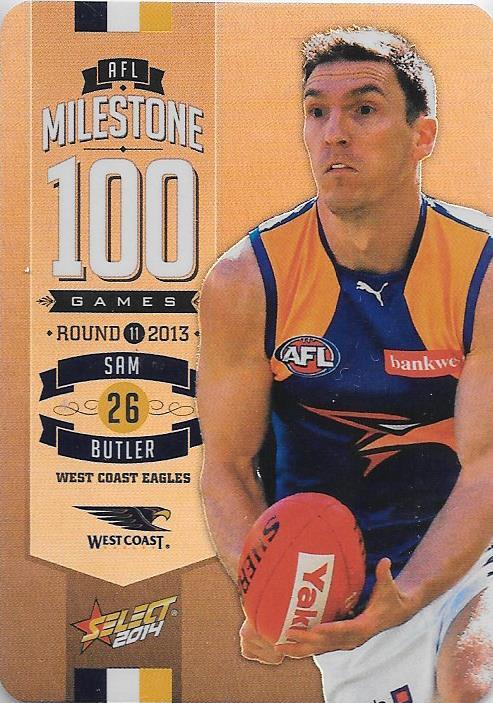 Sam Butler, 100 Game Milestone, 2014 Select AFL Champions
