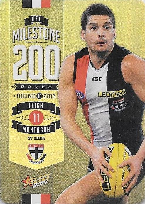 Leigh Montagna, 200 Game Milestone, 2014 Select AFL Champions