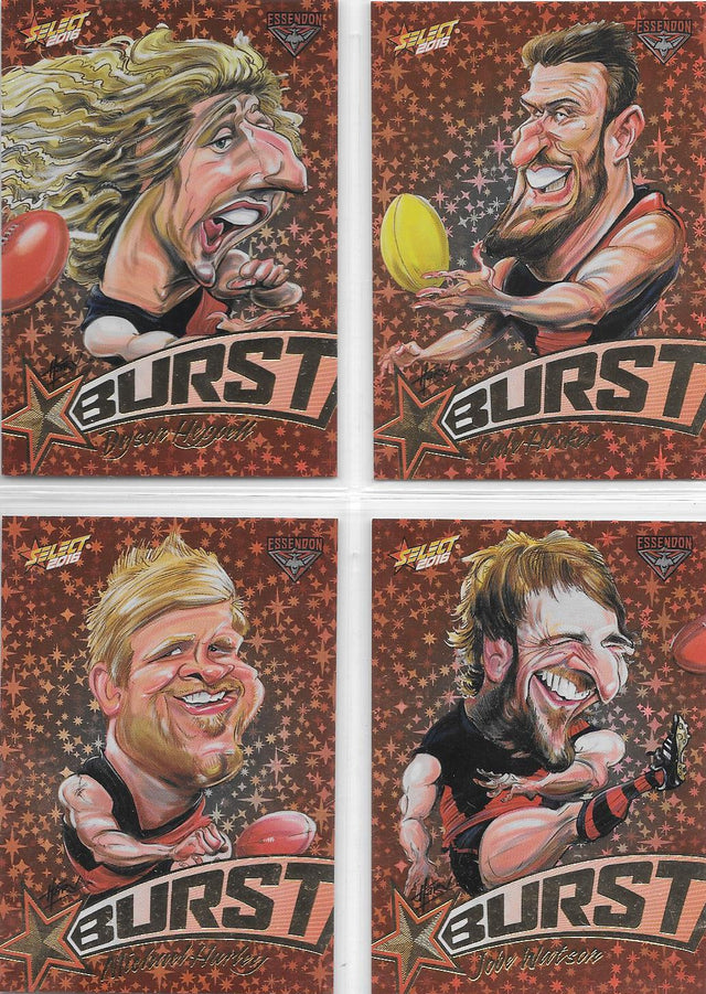 2016 Select Footy Stars Orange Starburst, Essendon Bombers Team Set