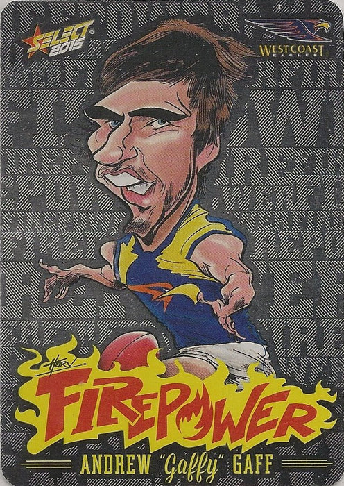 Andrew Gaff, Firepower Caricatures, 2015 Select AFL Champions