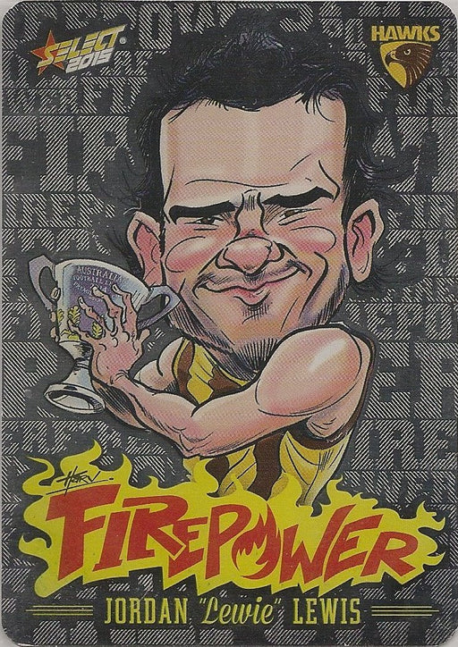 Jordan Lewis, Firepower Caricatures, 2015 Select AFL Champions