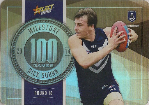 Nick Suban, 100 Games Milestone, 2015 Select AFL Champions