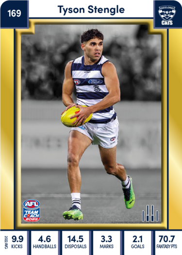 Tyson Stengle, 169, Gold Parallel, 2023 Teamcoach AFL