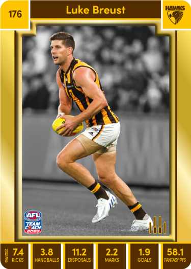 Luke Breust, 176, Gold Parallel, 2023 Teamcoach AFL