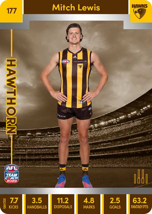 Mitch Lewis, 177, Silver Parallel, 2023 Teamcoach AFL