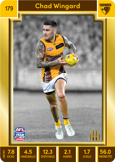 Chad Wingard, 179, Gold Parallel, 2023 Teamcoach AFL