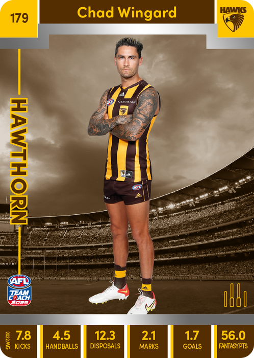 Chad Wingard, 179, Silver Parallel, 2023 Teamcoach AFL
