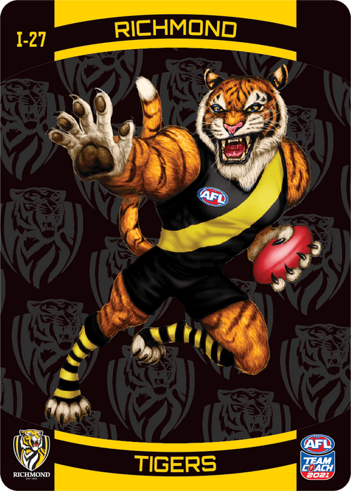 Richmond Tigers Mascot, 3D Icons, 2021 Teamcoach AFL