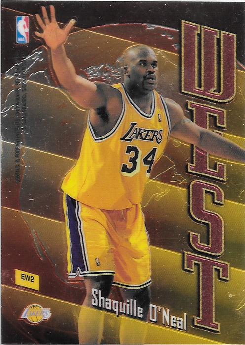 Alonzo Mourning, Shaquille O'Neal, East West, 1998-99 Topps Finest Basketball NBA